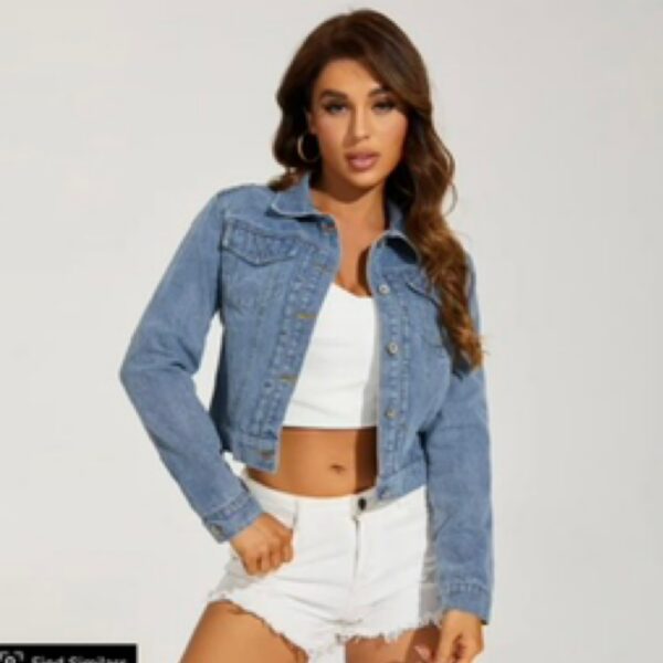 Women denim jacket, short